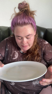 Huge Hungry BBW Stuffing Herself at Breakfast