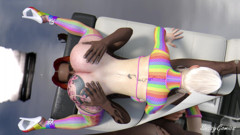 stepsis wearing rainbow lingerie fucked and creamepied by Blackman - Interracial BBC - sassyComics