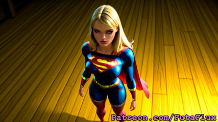 Futanari Supergirl Kara Zor-El Masturbating Cumshots Selfsucking thumbnail