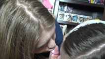 POV 2 Girls Share A cock And Swallow