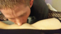 Alex eats Addy's pussy