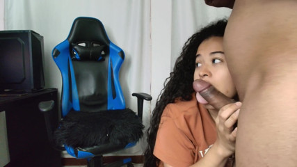 He sucks me and gets fucked on all fours, very slutty ema