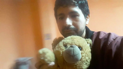 PLAYING WITH MY BEAR AND CUMMING MY WANK