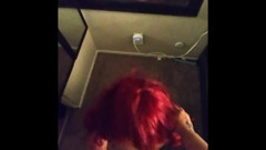Redhead tinder  slut gets facial and swallows