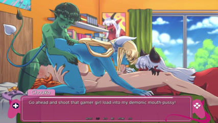 HUNG FUTANARI PUTS DOWN THE GAME TO FUCK THREE SEXY SUCCUBUS!!! - Demons Rise Up!