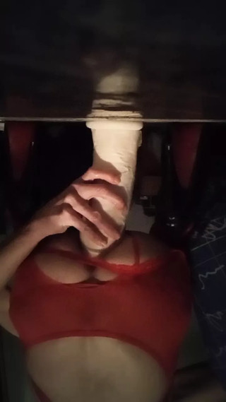 crossdresser in lingerie and anal masturbation