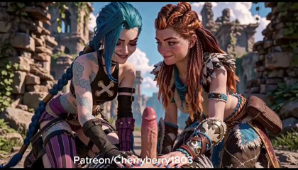 Jinx and aloy - lesbian