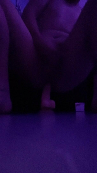 Huge Cumshot while riding Dildo