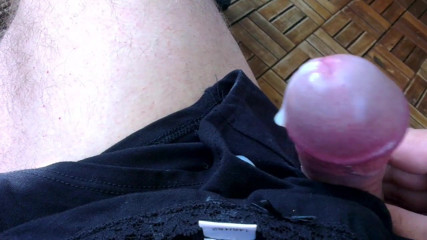 Cumshot in tiny panties 11