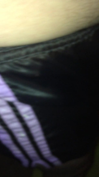 Me In Adidas Satin Nylon Shiny Light Pink Black Short