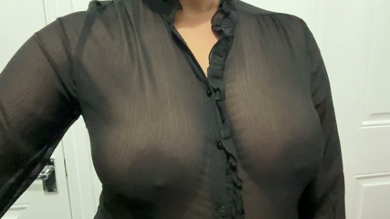 Showing her sexy boobs