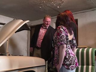 The two hot milfs get fucked hard in the garage