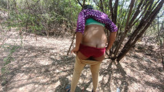 Forest side fucking with step sister