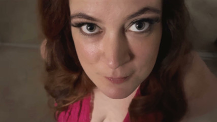 Amateur POV deepthroat, solid eye contact, with cheating hotwife