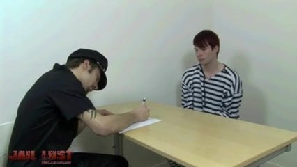 Cop gives sexy young prisoner an anal examination