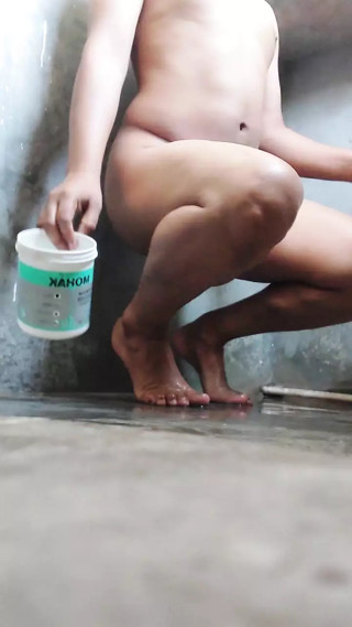 At the time I am bathing my big black indian dick on xhamstar