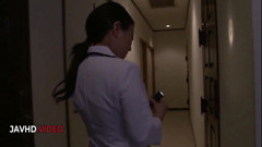Stockings clad JAV goddess Shino Izumi gives intense Footjob then delivers naughty milf MILF
