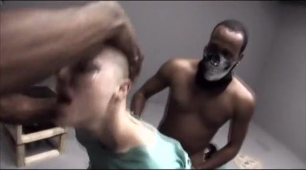 Shaved girl gets DP'd by two BBC's