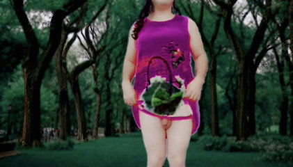 Little cock shemale in the park sexy dance hot public striptease cosplayer babe thumbnail