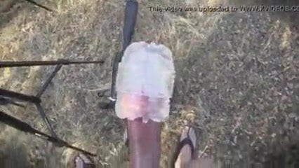 fucking fleshlight at outdoor cum