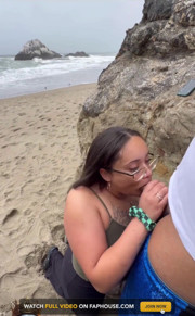 Marley Bee Sucks Dick at Ocean Beach in San Francisco
