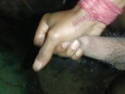 Indian Desi boy cock hard handjob with water 