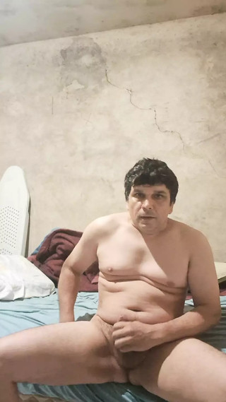 I jerked off in bed at home