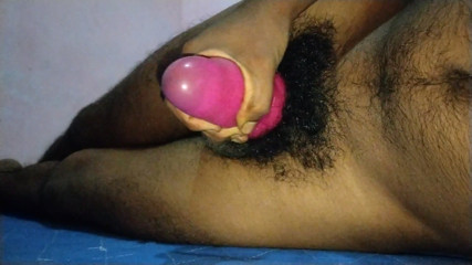 Masterbating with sextoy and out cum