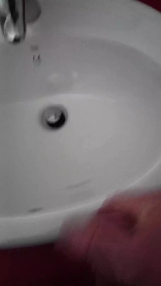 Cum shot in ladies toilet.
