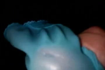 blue panty on bathroom