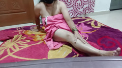 Desi aunty fucking before brinjal test for aunty pussy  part -1