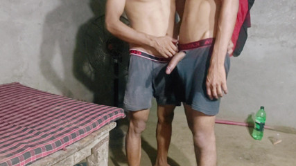 Friend fucks big cock from top of desi ass