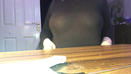 Cheeky tit tease