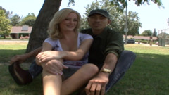 She gets rammed in front of her man