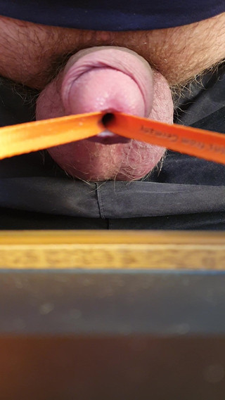Inserting Lanyard in Dick, Penis, Cock