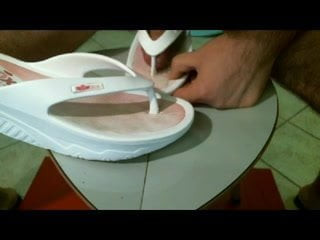 Fuck and cum mother's fitness flip flops summer sandals