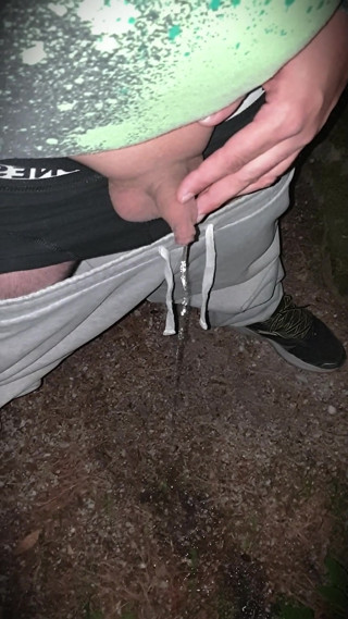 I walk Naked in the middle of the Night on a Public road, Jerking off my CocK