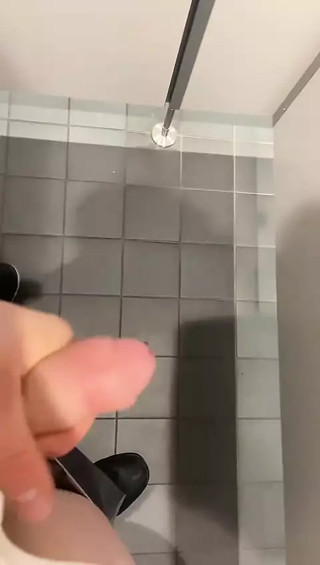 Jerking of in public toilets