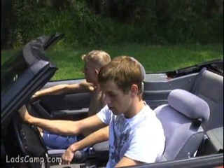 Young gay hitchhiker gets some cock
